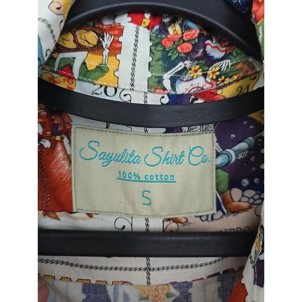 Sayulita Shirt Company Cartas Marcadas Cotton Shirt Size S